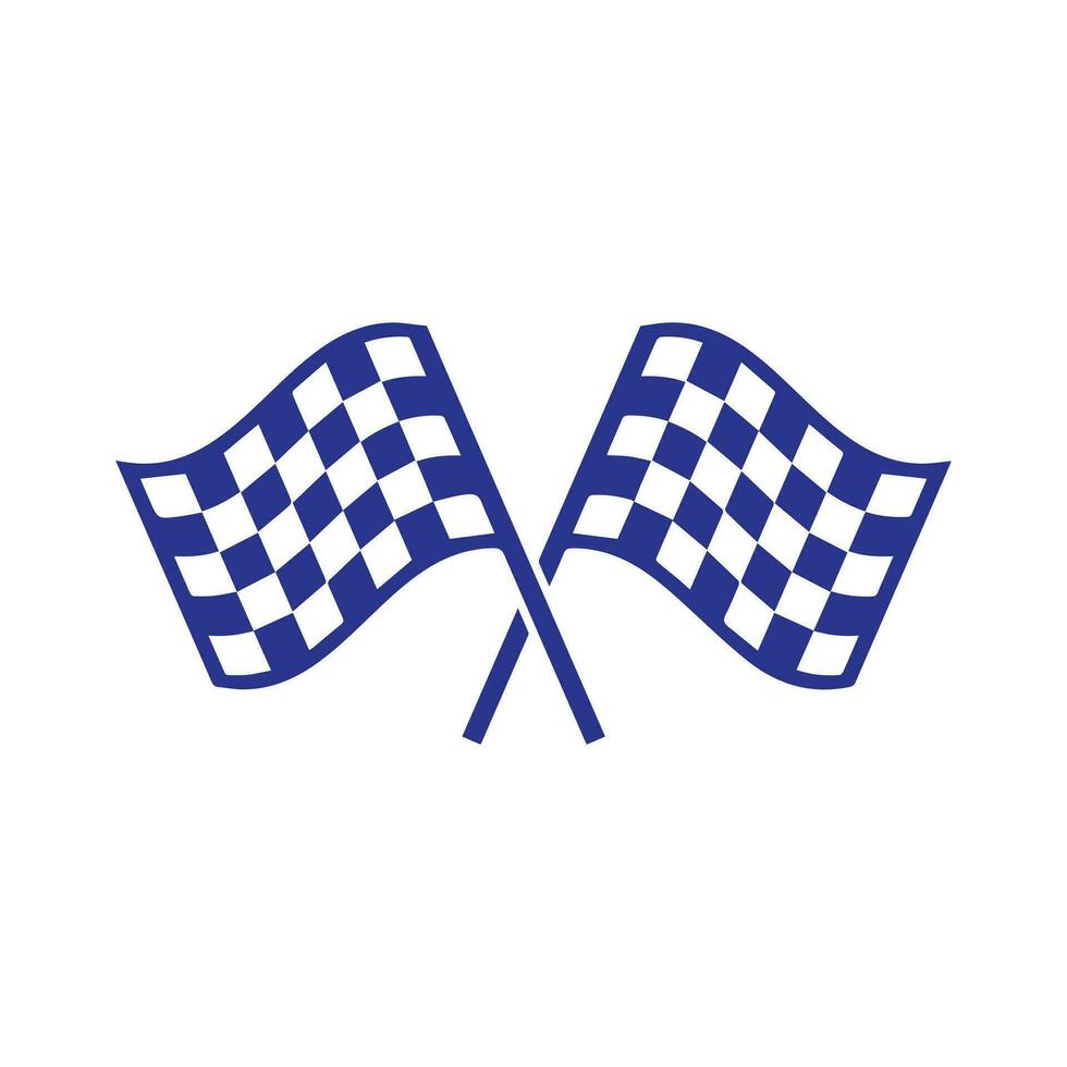 Checkered flags icon set vector image