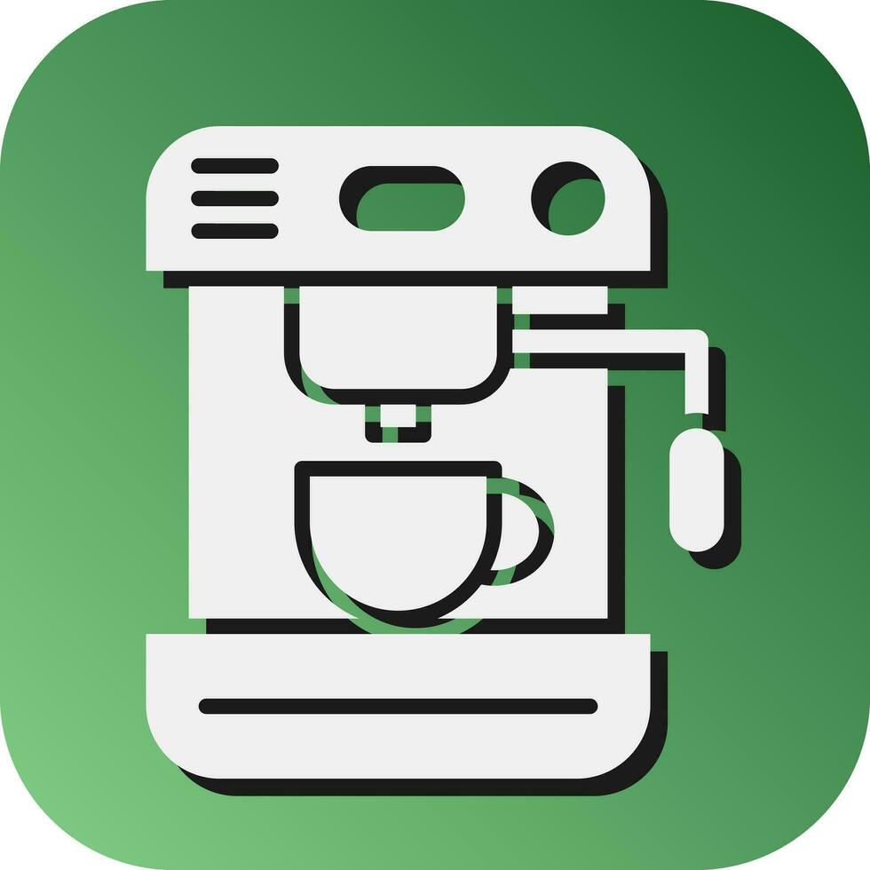 Coffe Maker Vector Glyph Gradient Background Icon For Personal And Commercial Use.