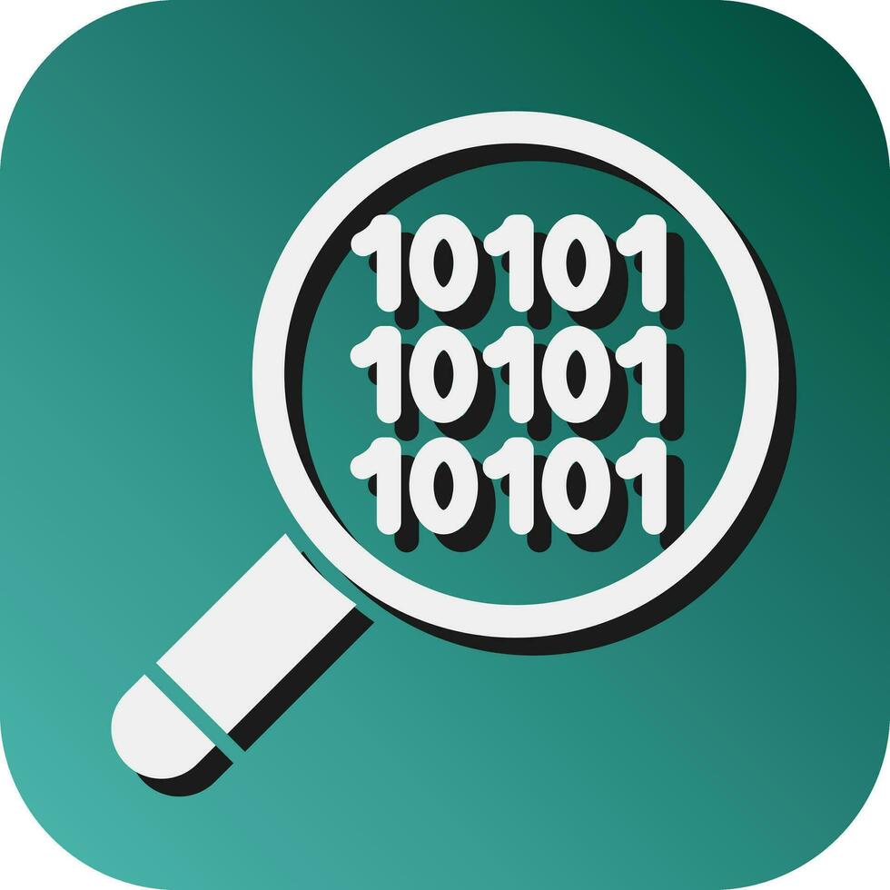 Code Search Vector Glyph Gradient Background Icon For Personal And Commercial Use.