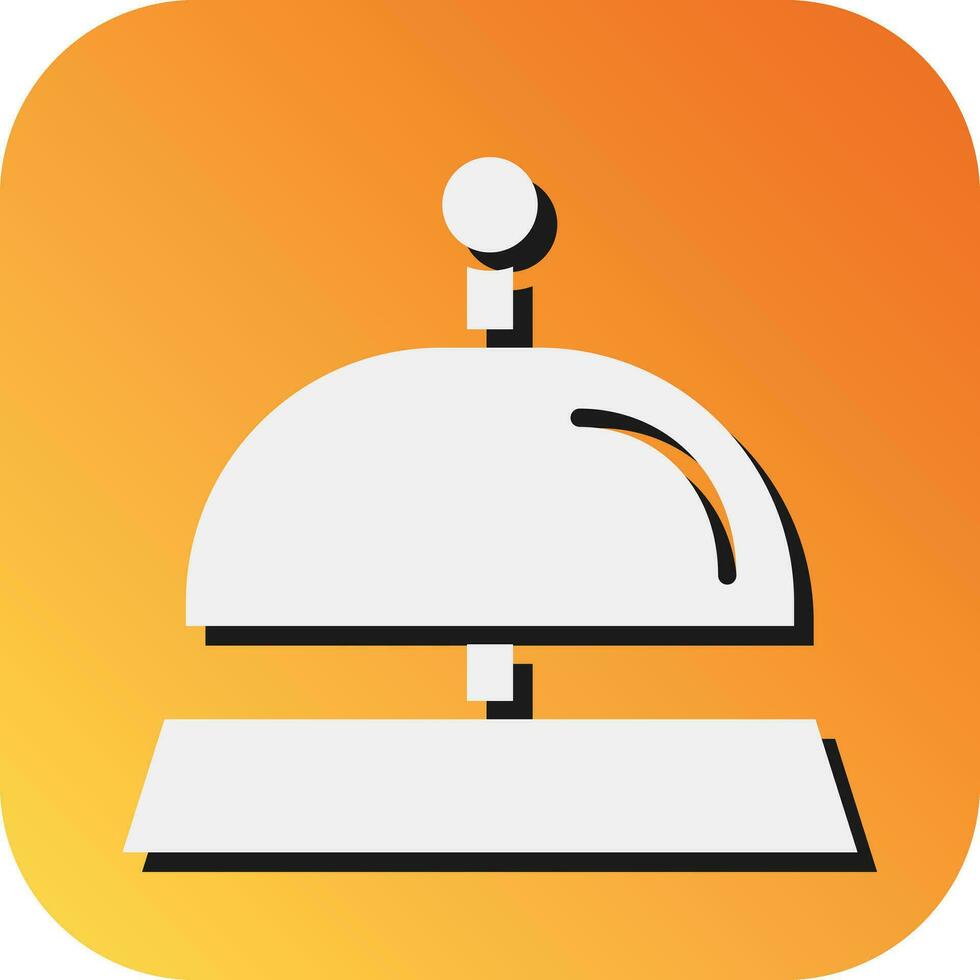 Hotel Bell Vector Glyph Gradient Background Icon For Personal And Commercial Use.