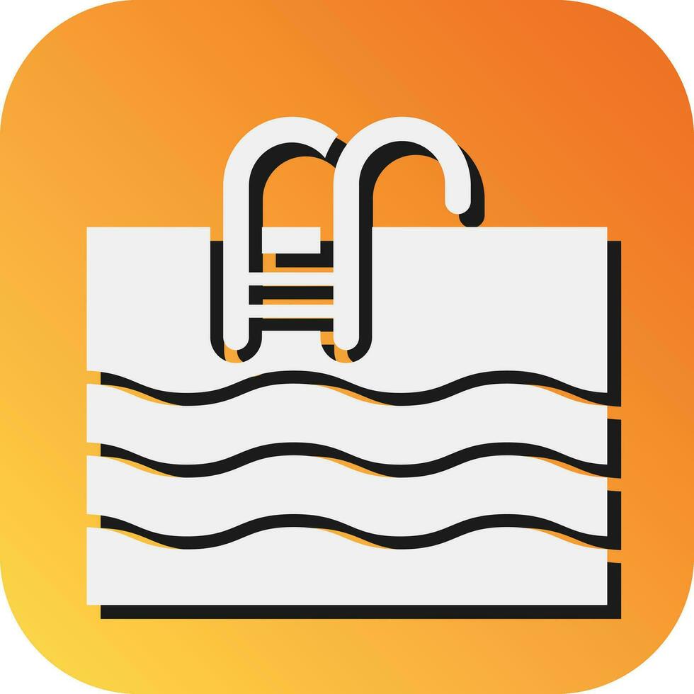 Swimming Pool Vector Glyph Gradient Background Icon For Personal And Commercial Use.