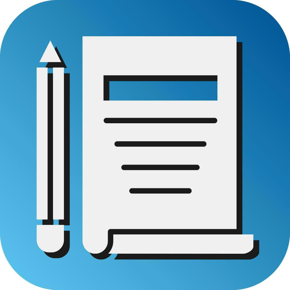 Notebook Vector Glyph Gradient Background Icon For Personal And Commercial Use.