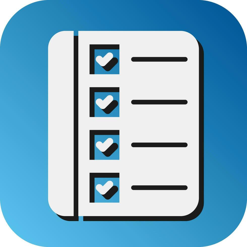 Checklist Vector Glyph Gradient Background Icon For Personal And Commercial Use.