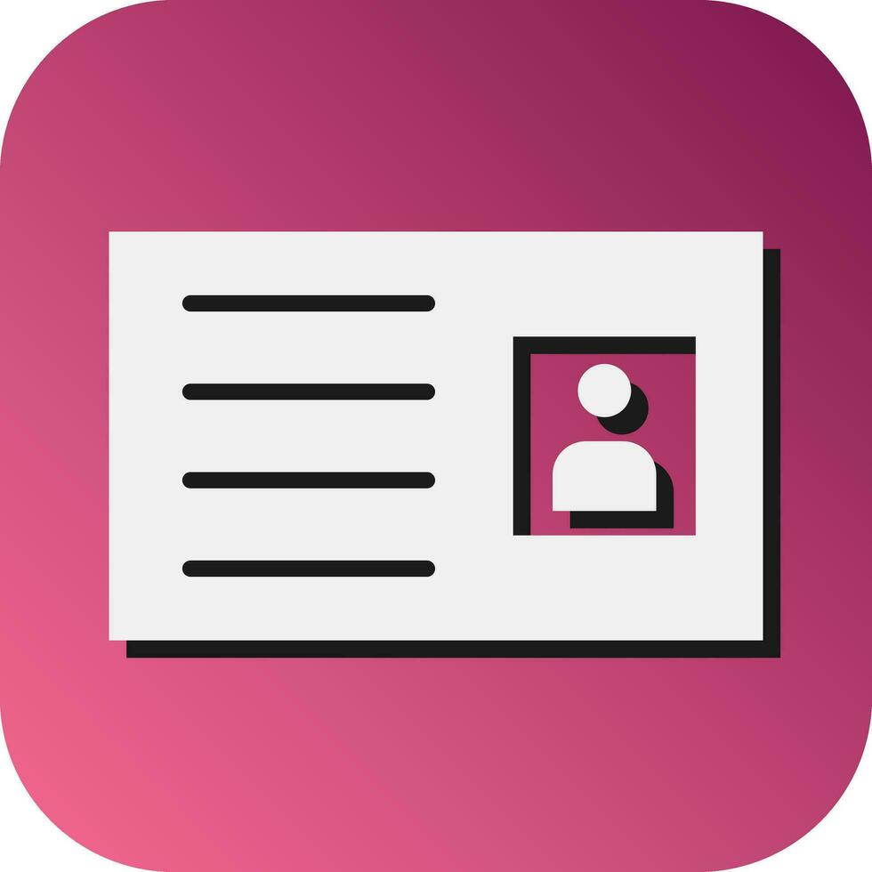 License To Work Vector Glyph Gradient Background Icon For Personal And Commercial Use.
