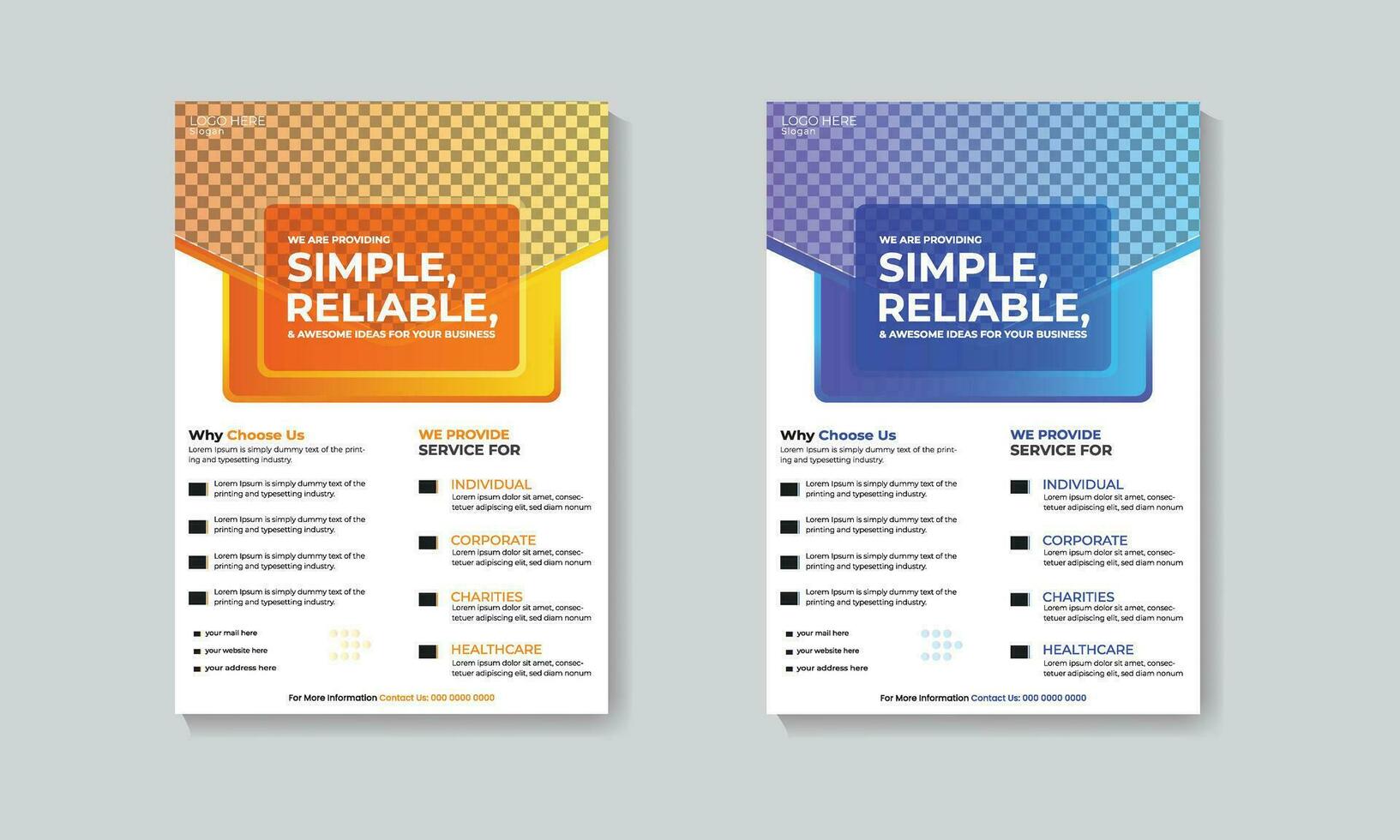 Modern creative corporate business flyer design template vector