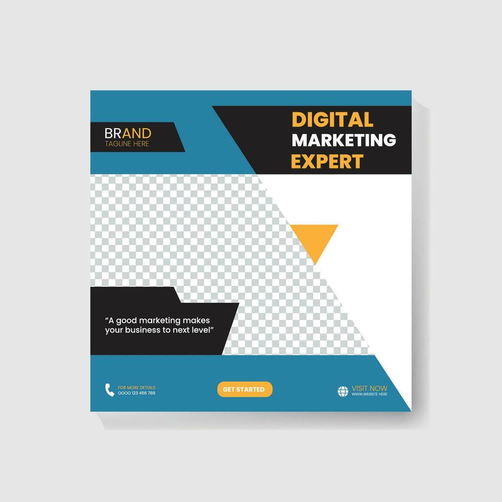 digital marketing social media template vector