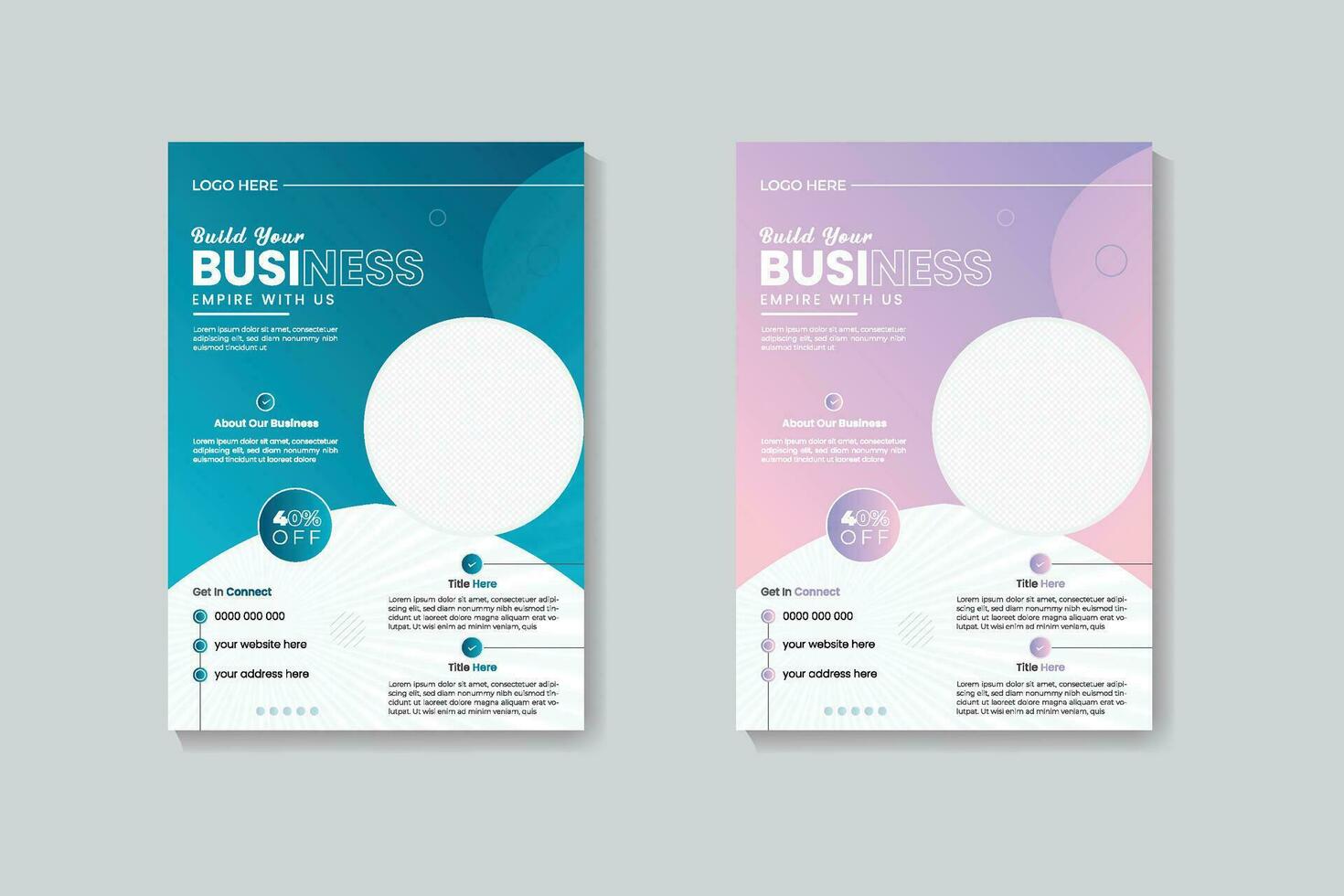 Modern creative corporate business flyer design template vector