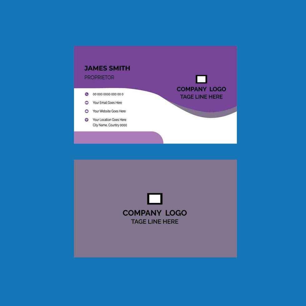 Minimal business card design. vector