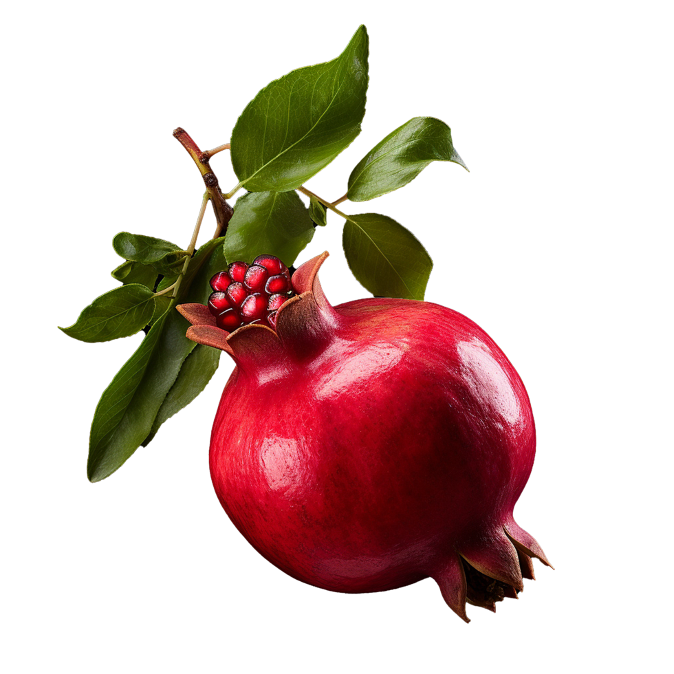 AI generated Pomegranate png isolated on transparent background