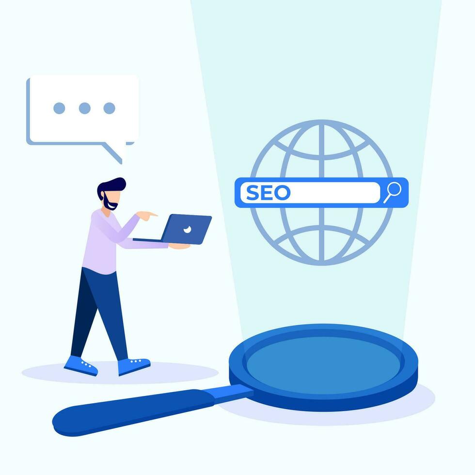 Illustration vector graphic cartoon character of search