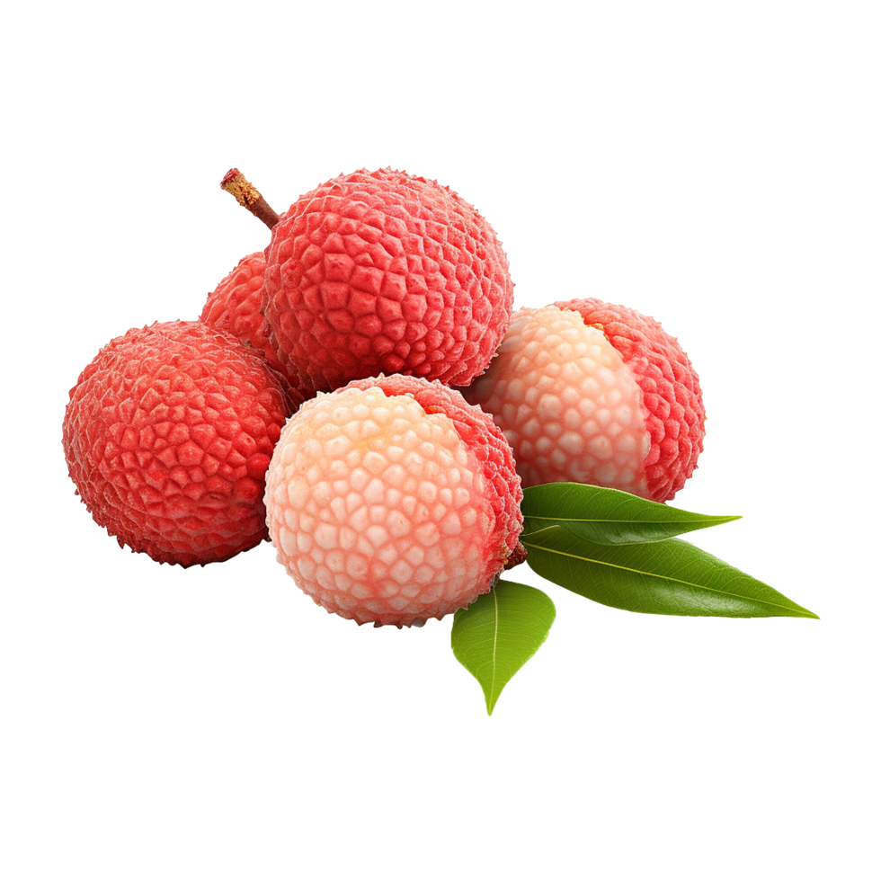 AI generated Lychee isolated on transparent background png