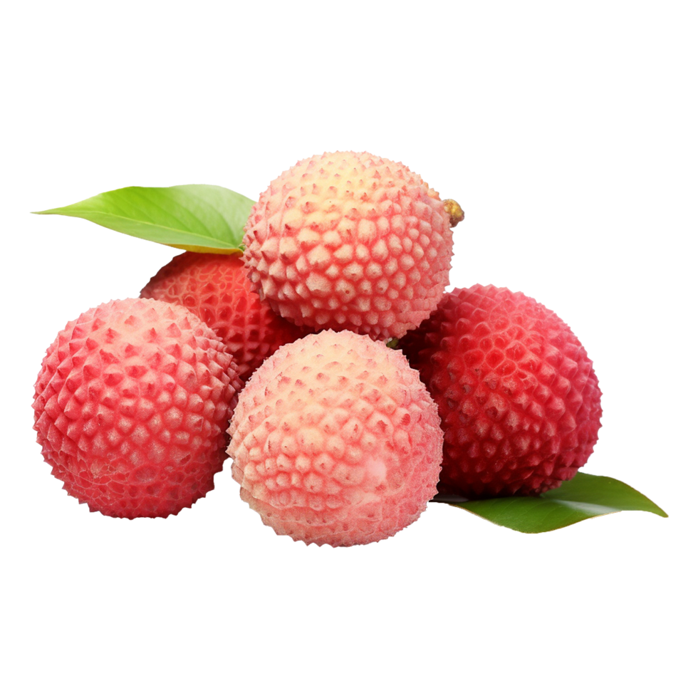 AI generated Lychee isolated on transparent background png