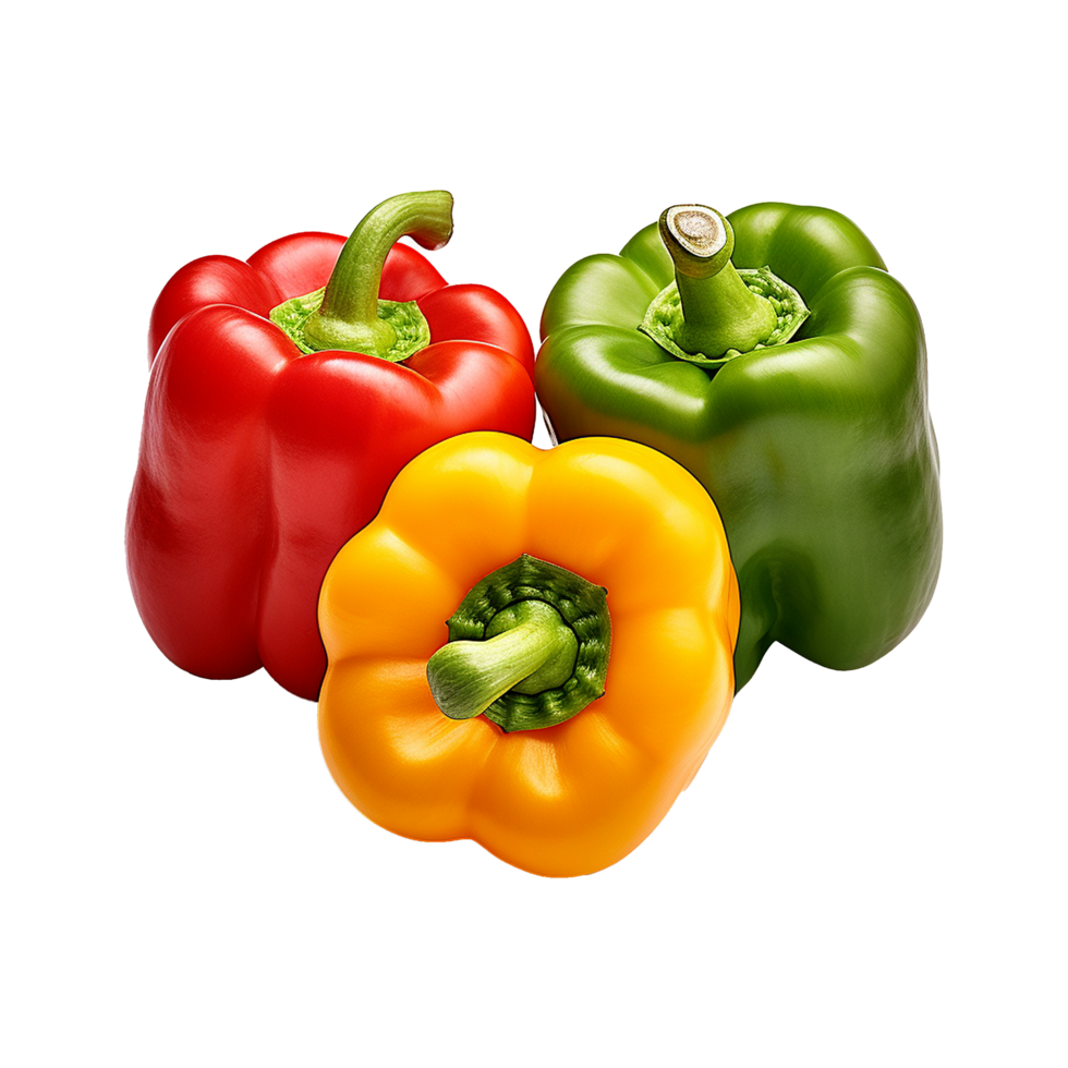 AI generated Bell peppers isolated on transparent background png