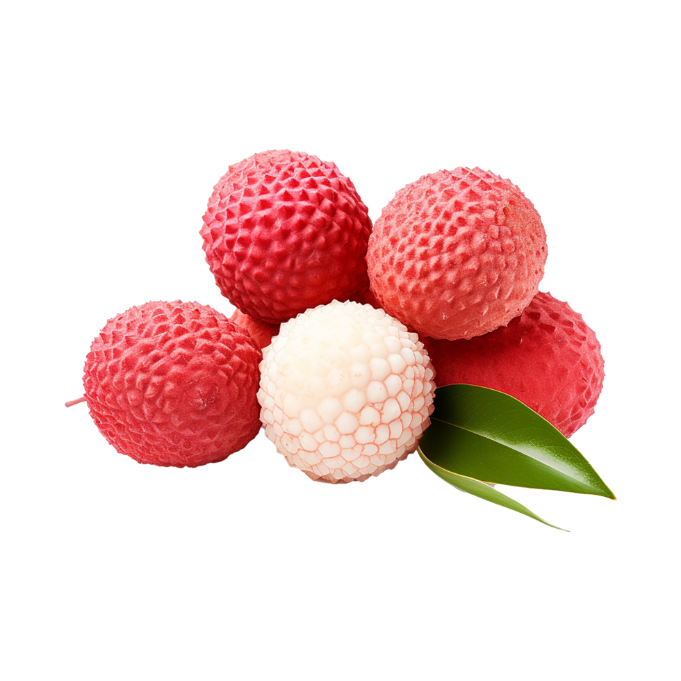 AI generated Lychee isolated on transparent background png