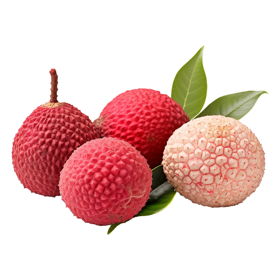 AI generated Lychee isolated on transparent background png