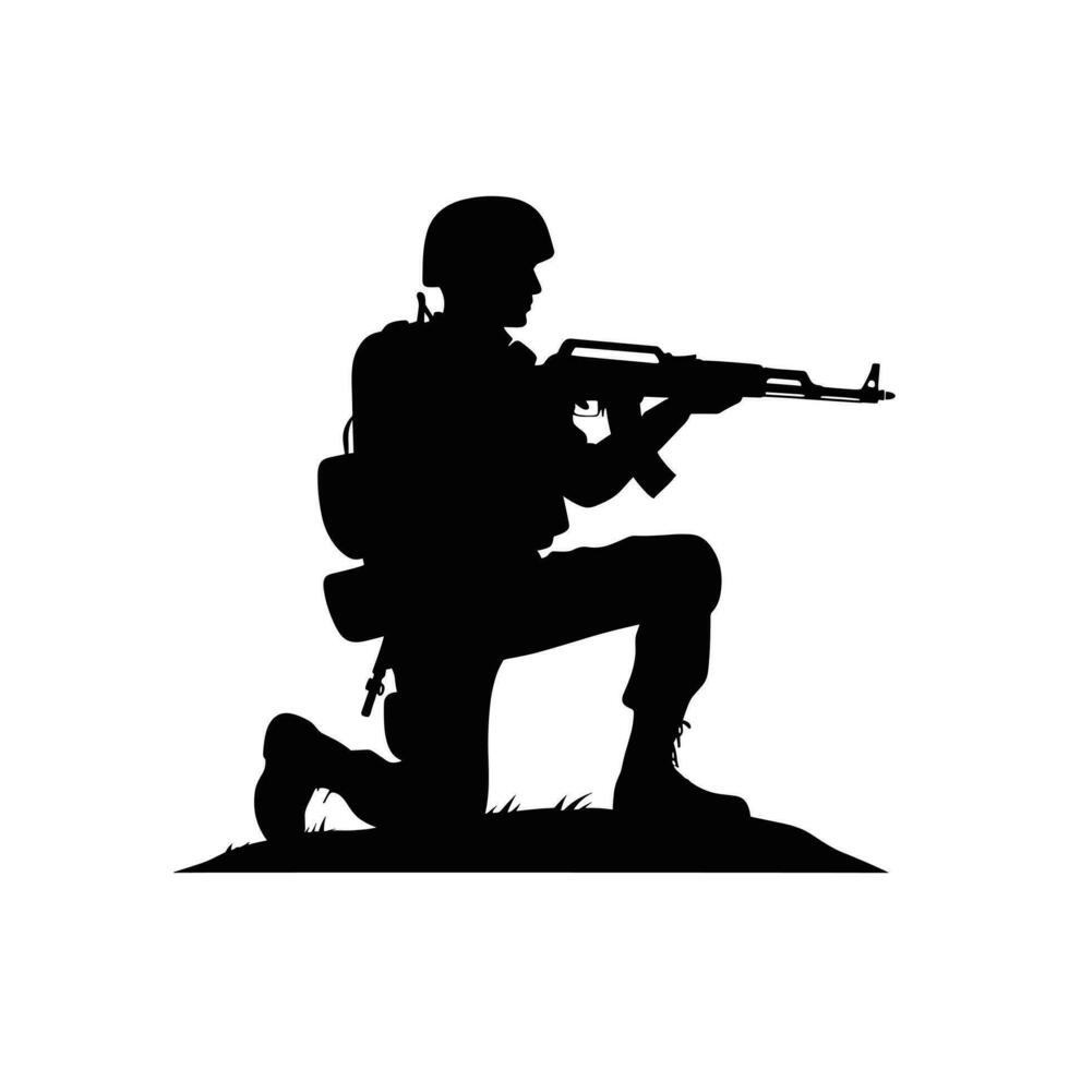 Silhouette of a pakistani soldier, defence day, Independence Day, pakistan day concept vector