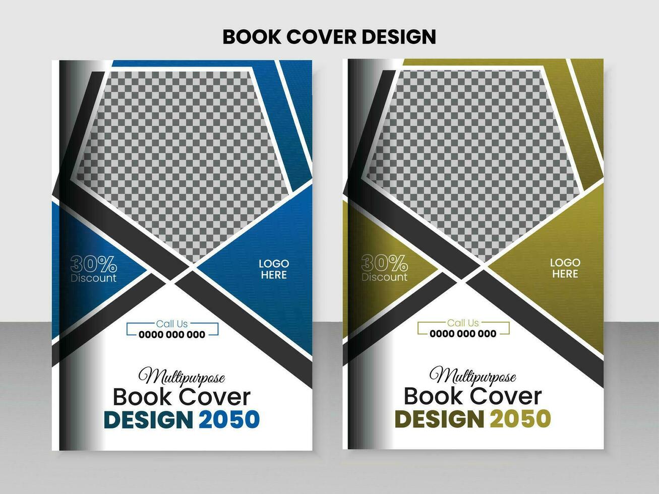 Vector elegant, creative, modern, minimal and green abstract book cover design.