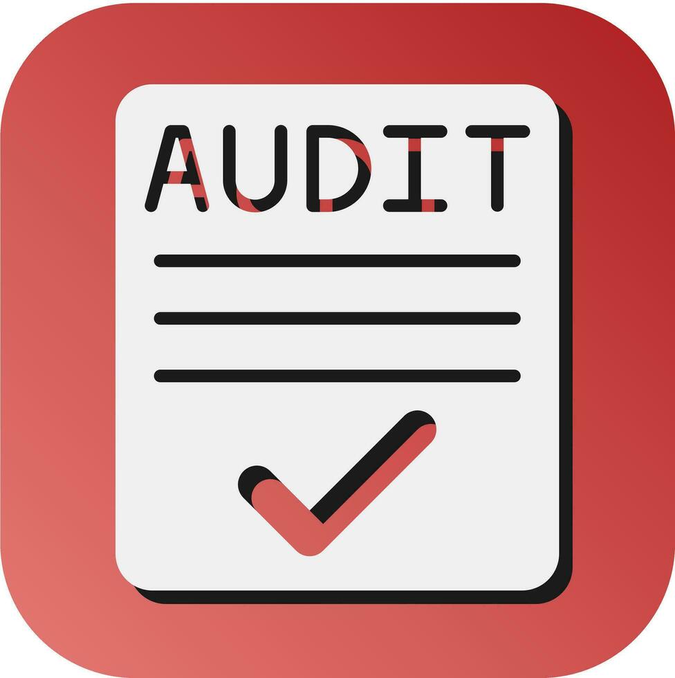 Auditor Vector Glyph Gradient Background Icon For Personal And Commercial Use.