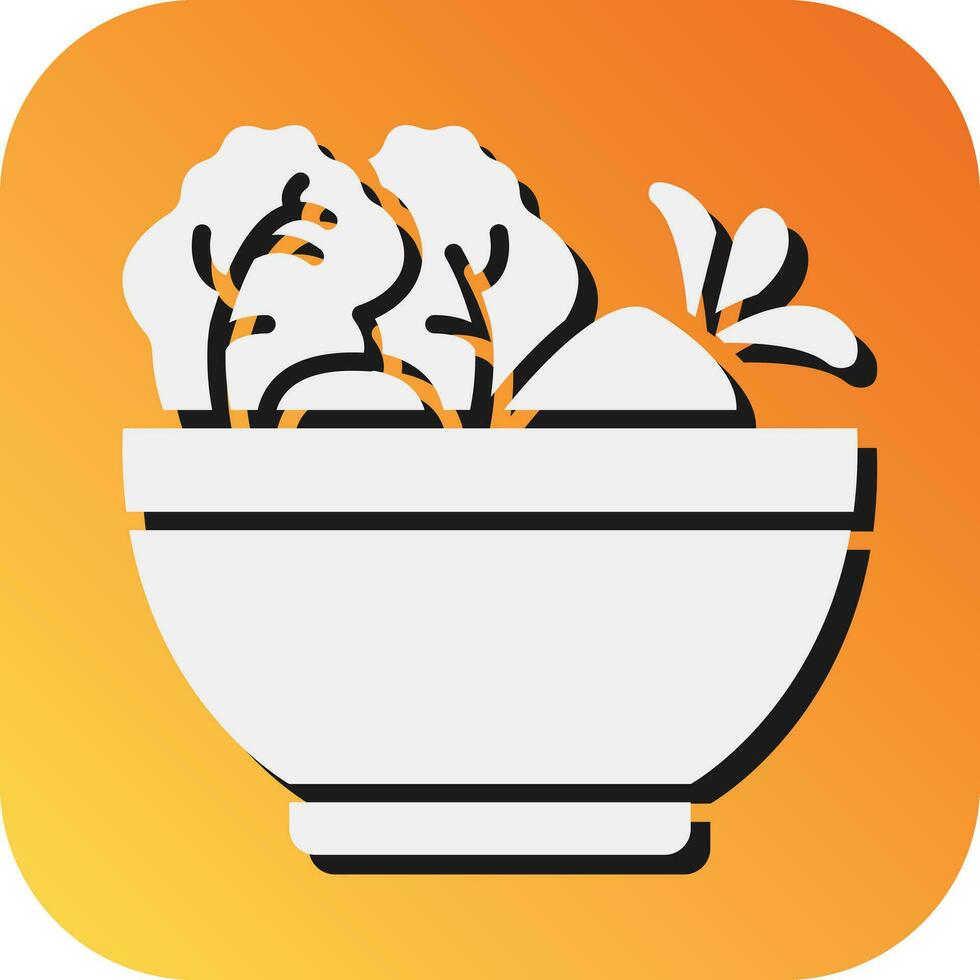 Salad Vector Glyph Gradient Background Icon For Personal And Commercial Use.