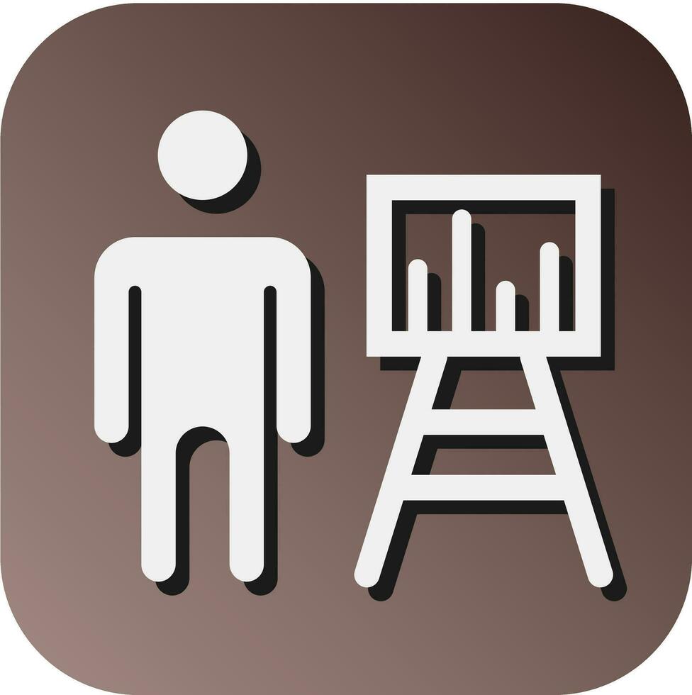 Presentation Vector Glyph Gradient Background Icon For Personal And Commercial Use.