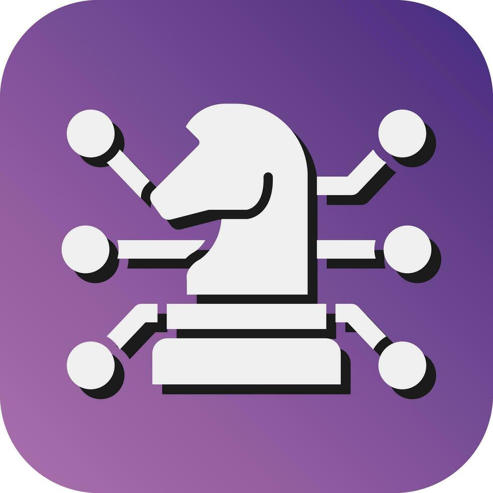 Strategy Vector Glyph Gradient Background Icon For Personal And Commercial Use.