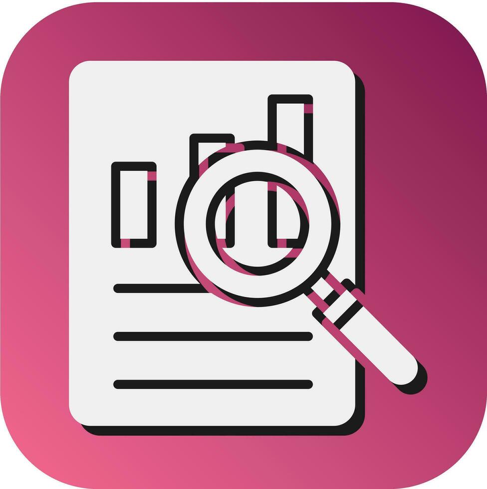 Audit Vector Glyph Gradient Background Icon For Personal And Commercial Use.