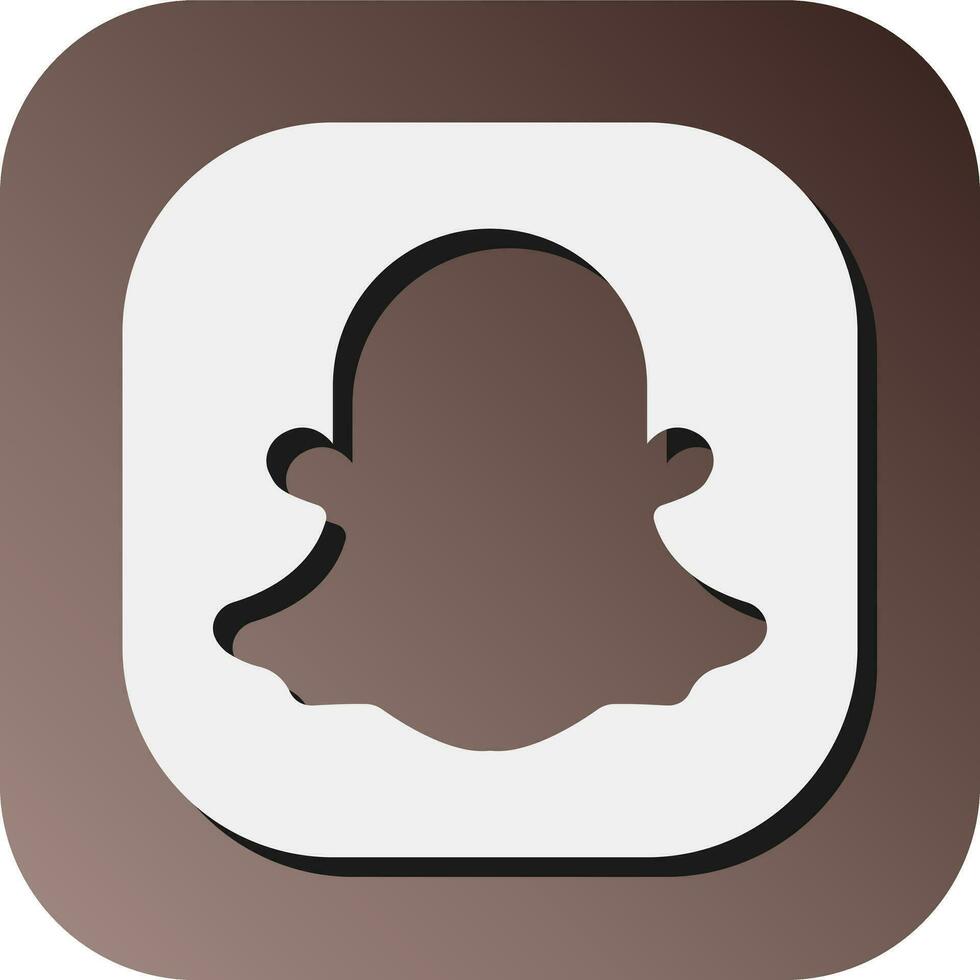 Snapchat Vector Glyph Gradient Background Icon For Personal And Commercial Use.