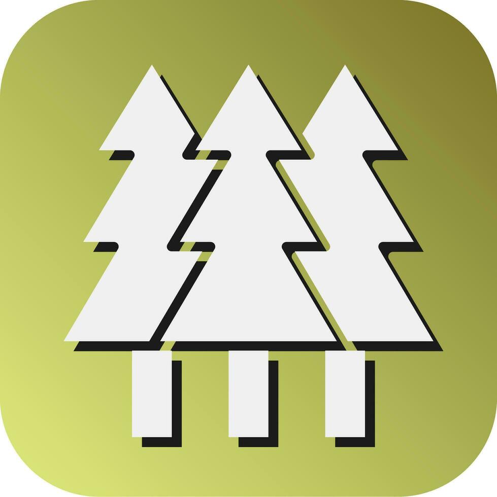 Pine Tree Vector Glyph Gradient Background Icon For Personal And Commercial Use.