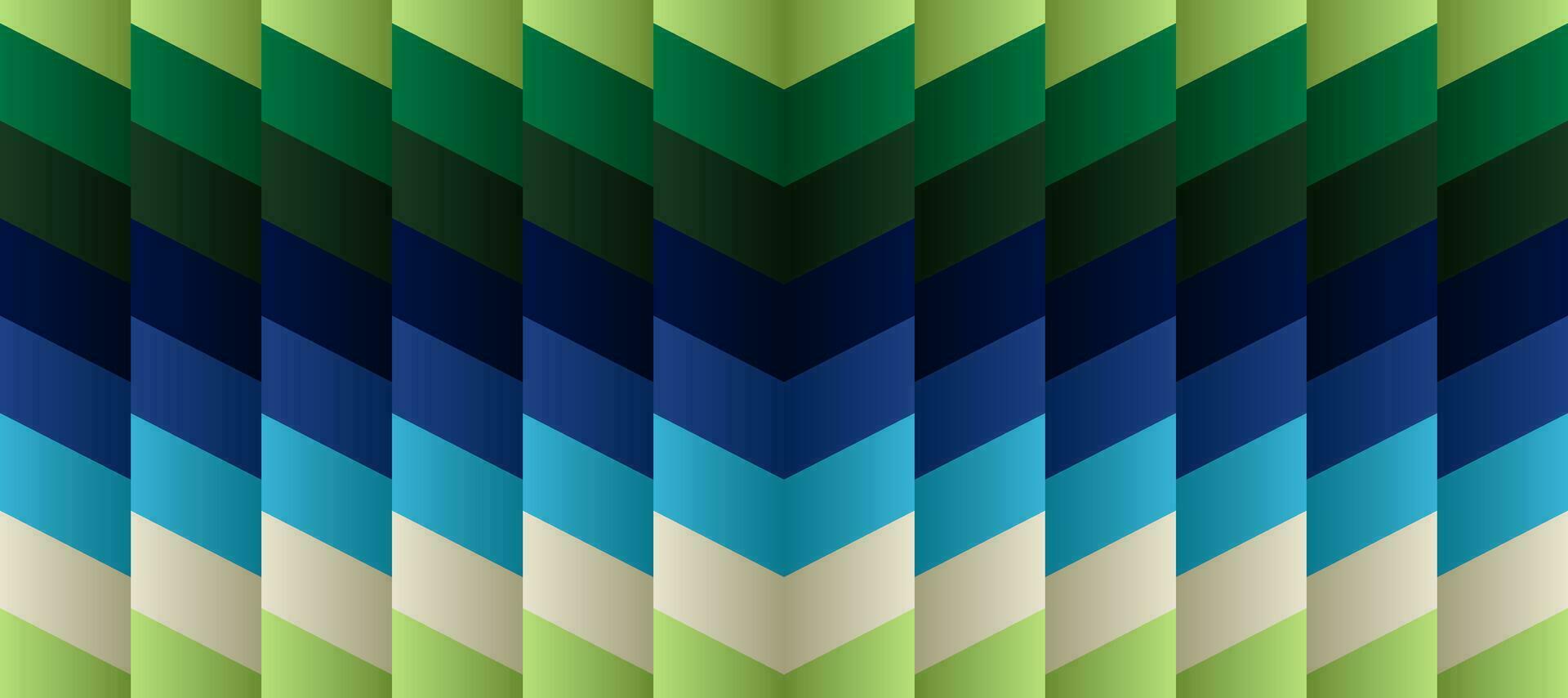 Colorful gradient geometric retro green triangle pattern background vector