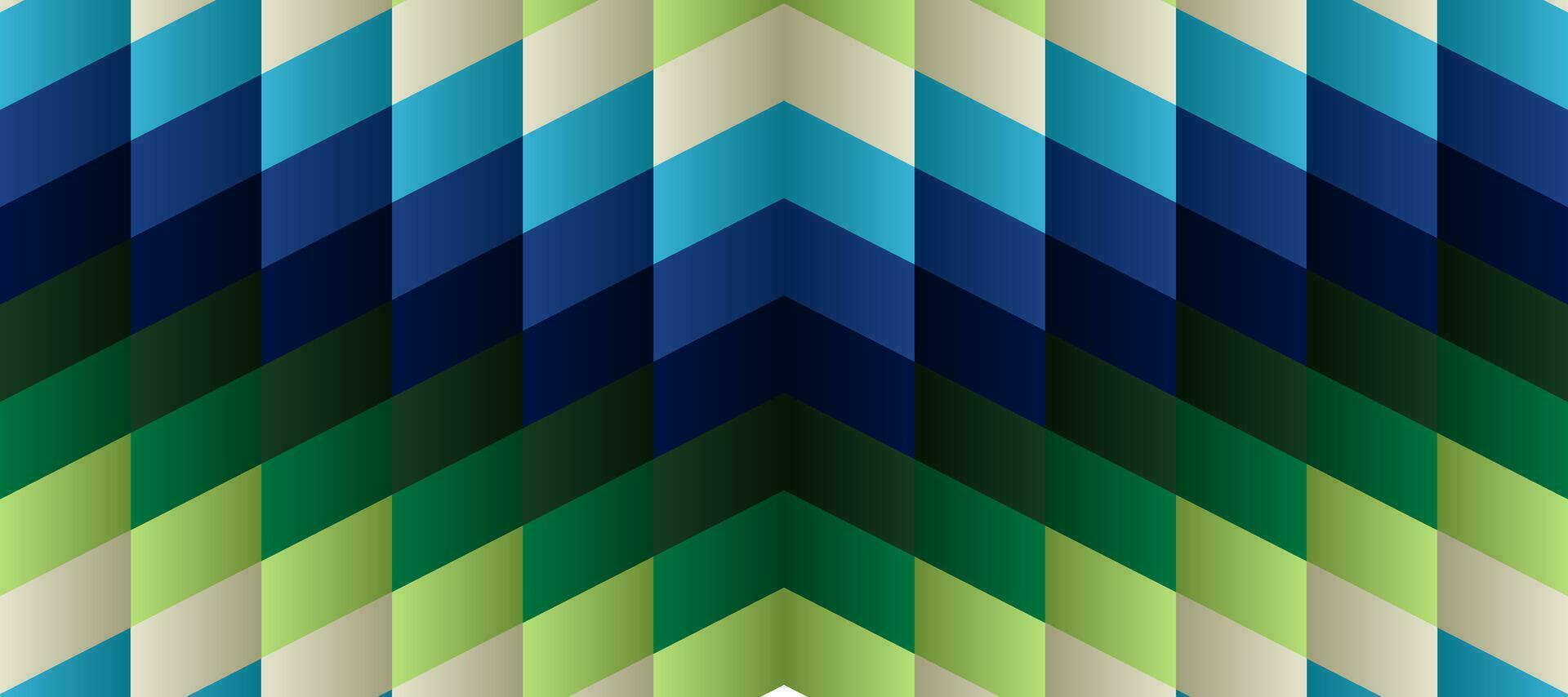 Colorful gradient geometric retro green triangle pattern vector