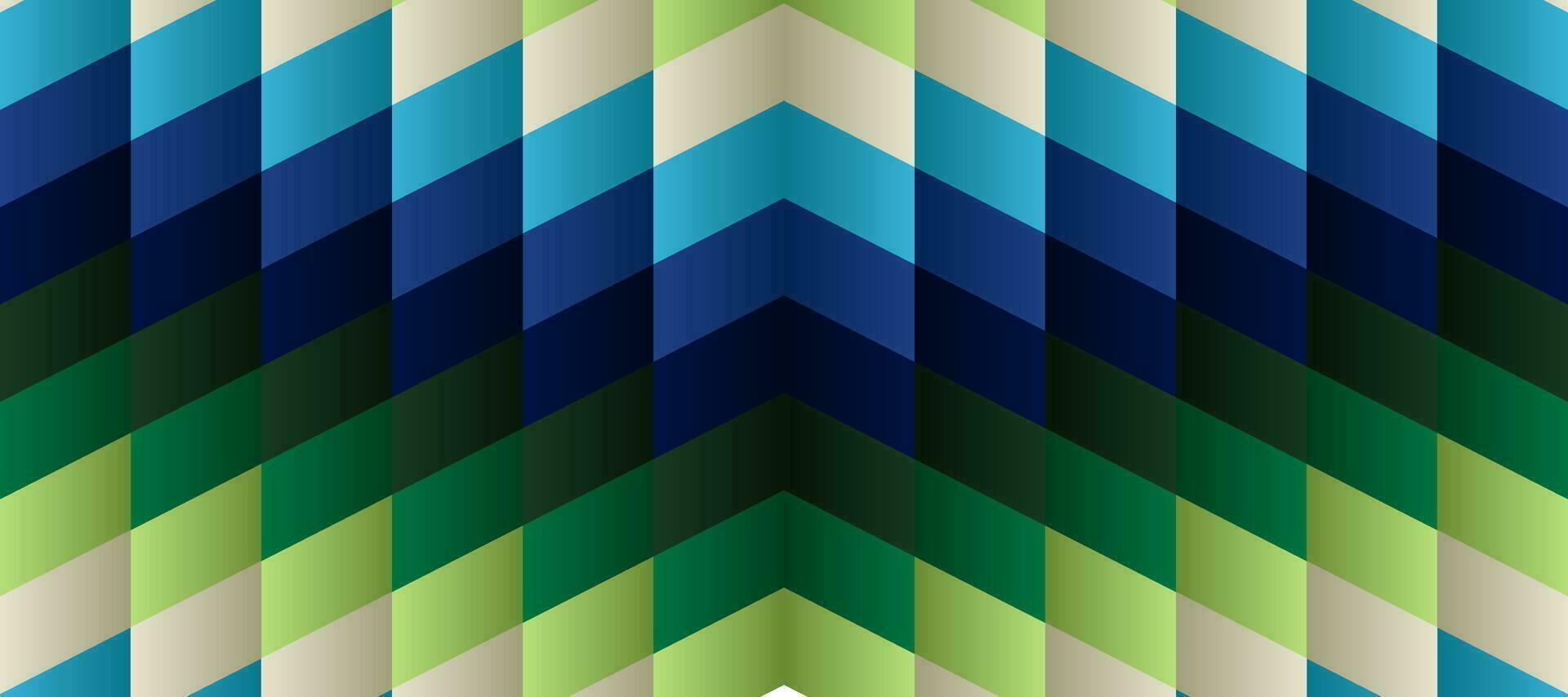 Colorful gradient geometric retro green triangle pattern vector