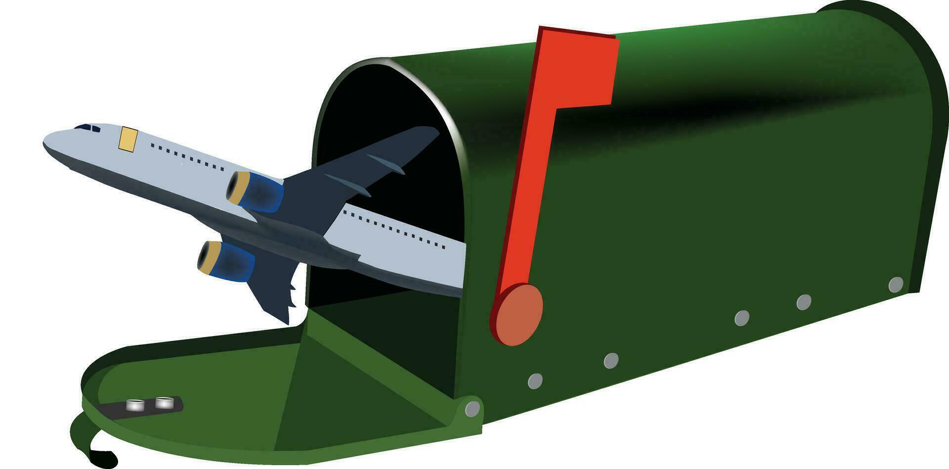 letterboxes with airplane vector