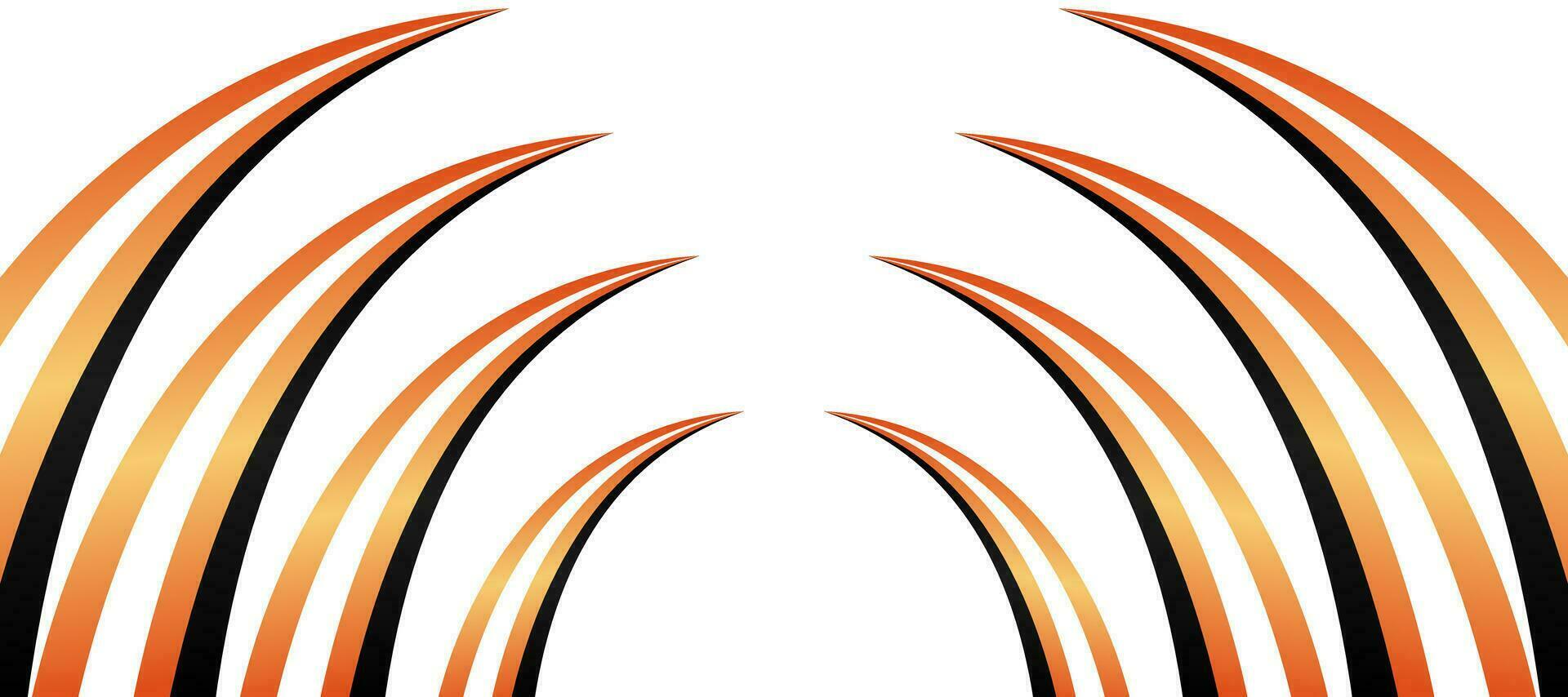 orange sharp spiral curve claws sports car wrap livery stickers templates vector