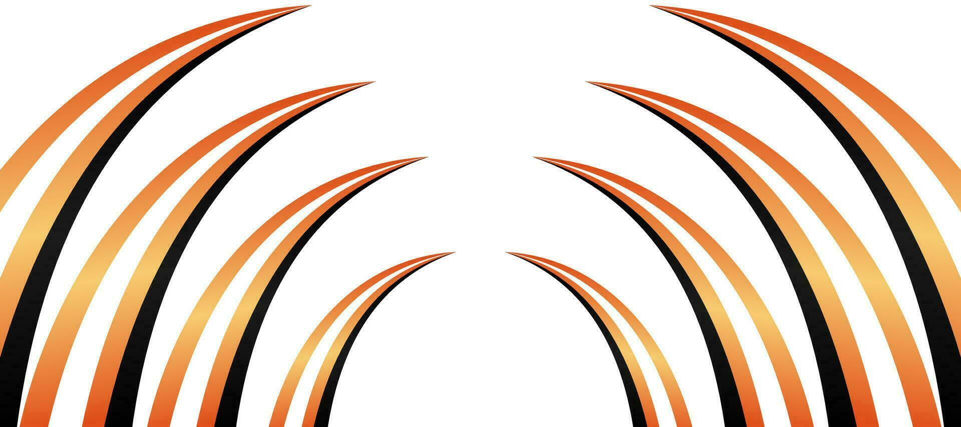 orange sharp spiral curve claws sports car wrap livery stickers templates vector