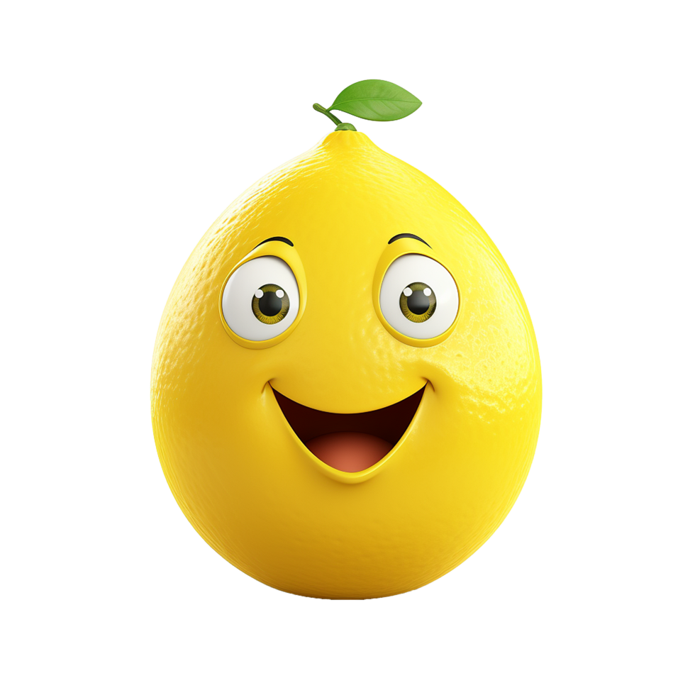 AI generated Lemon png isolated on transparent background
