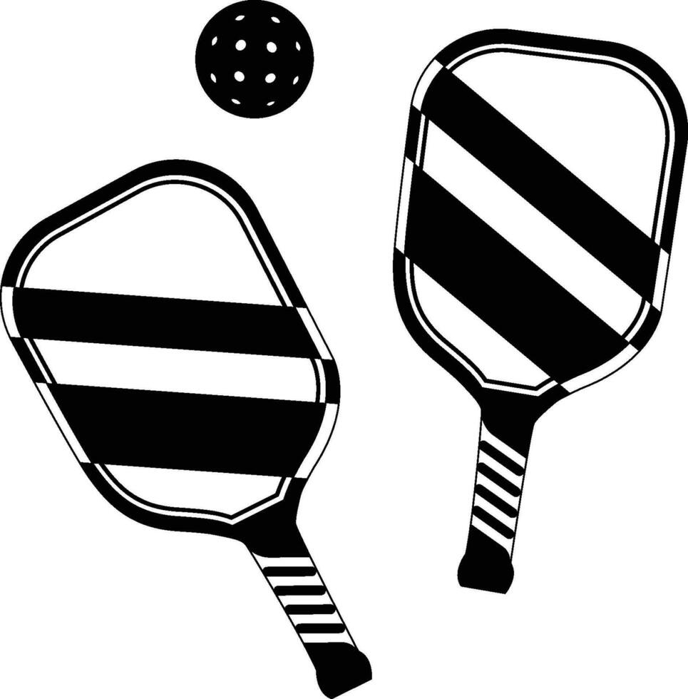 Pickleball Paddles Sign Symbol Icon Vector Illustration.