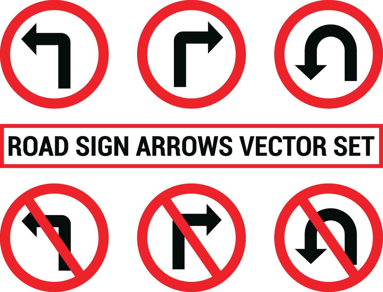 la carretera firmar flechas vector conjunto diseño en blanco antecedentes.