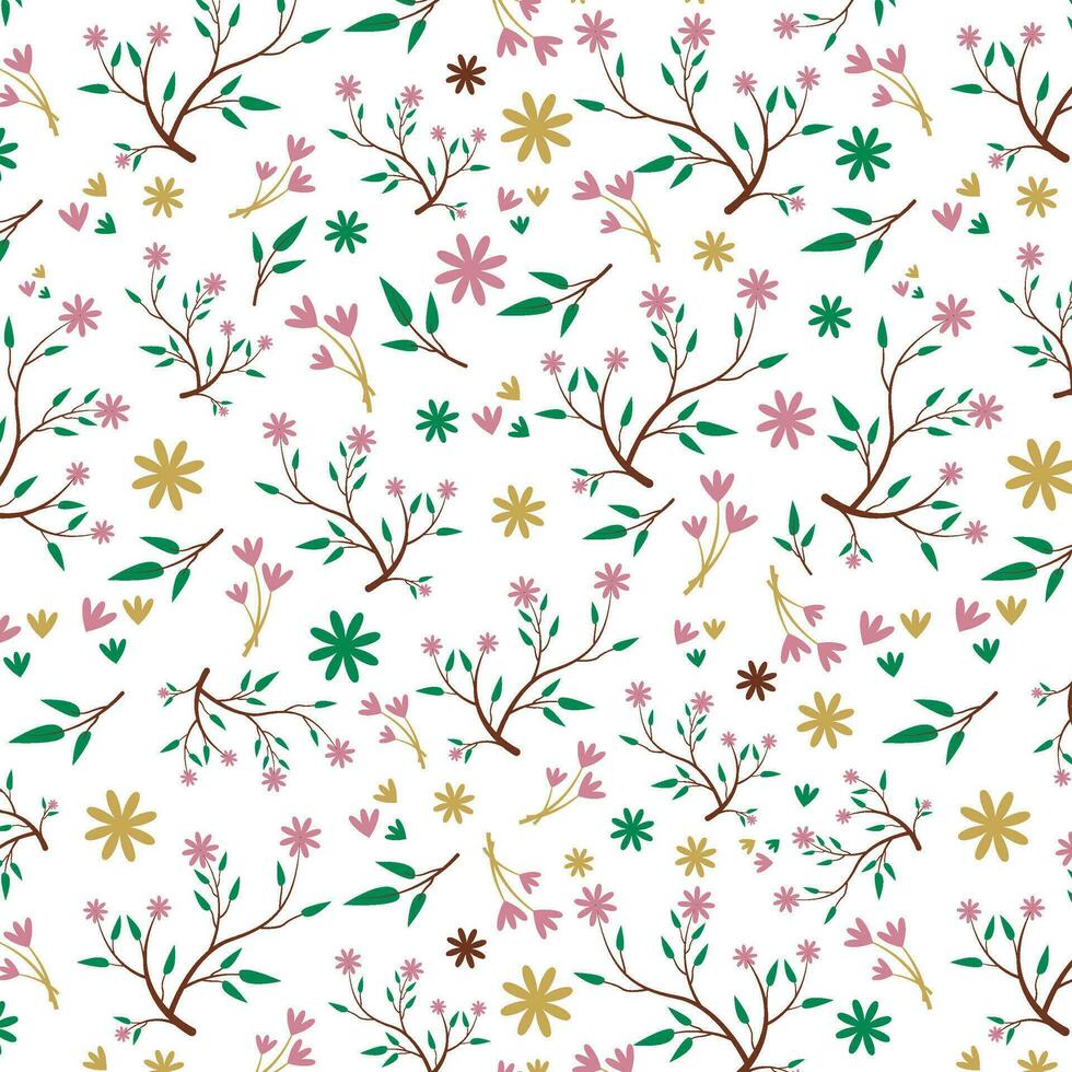 Floral geometric pattern background design in illustration. vector