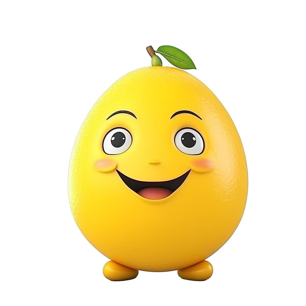AI generated Lemon png isolated on transparent background