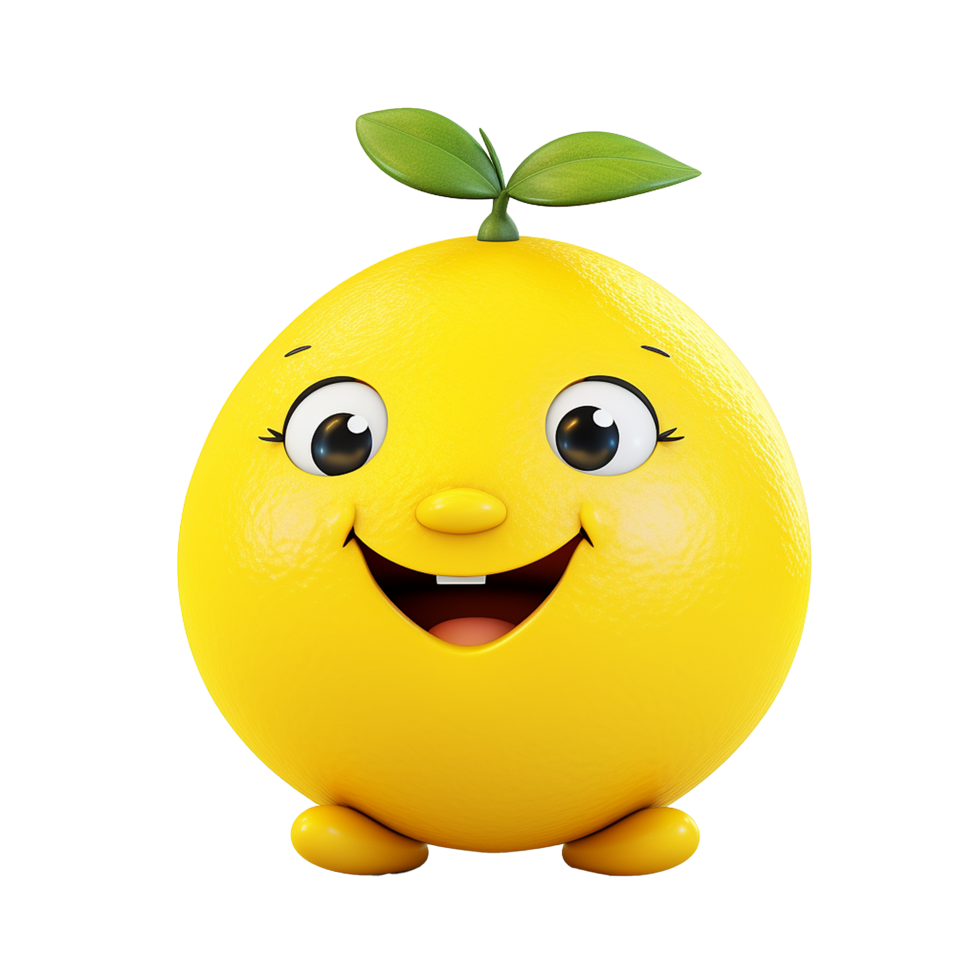 AI generated Lemon png isolated on transparent background