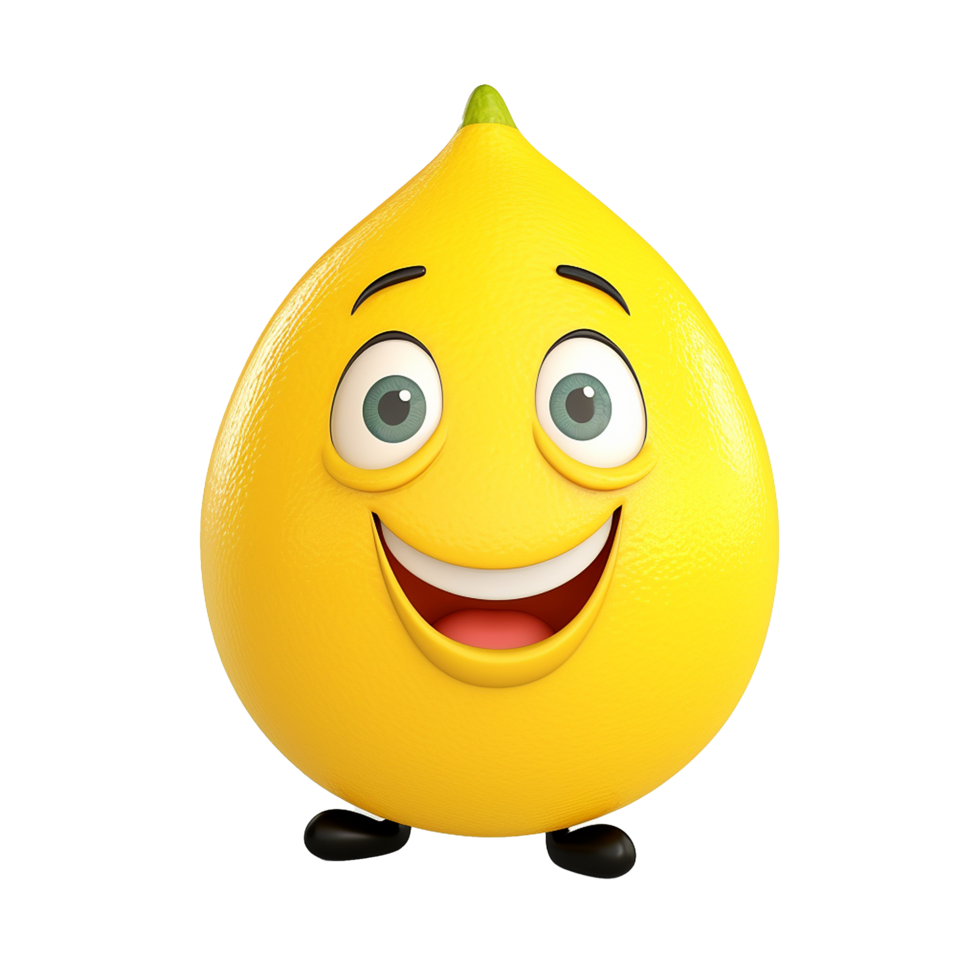 AI generated Lemon png isolated on transparent background
