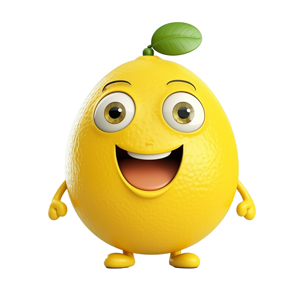 AI generated Lemon png isolated on transparent background