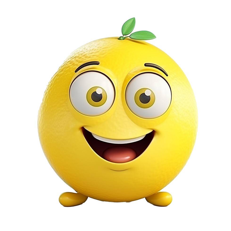 AI generated Lemon png isolated on transparent background