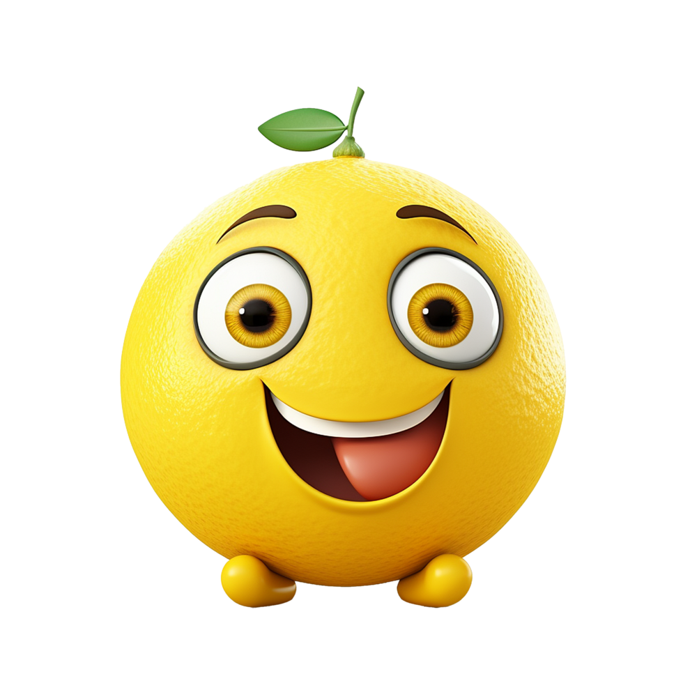 AI generated Lemon png isolated on transparent background