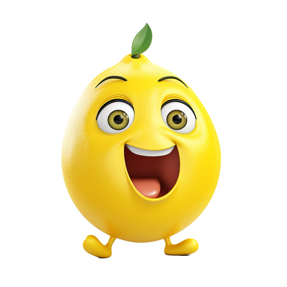 AI generated Lemon png isolated on transparent background