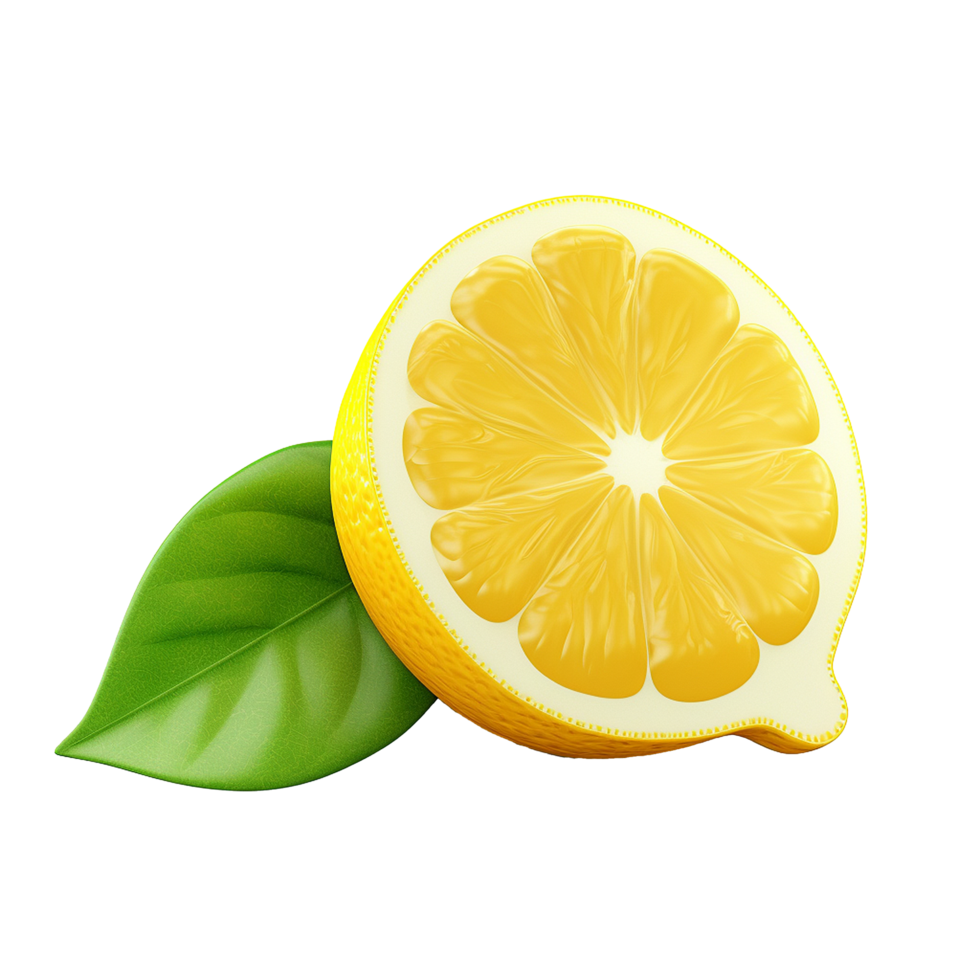 AI generated Lemon png isolated on transparent background