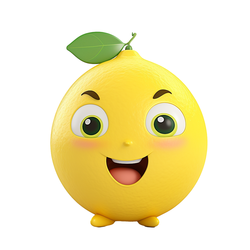 AI generated Lemon png isolated on transparent background