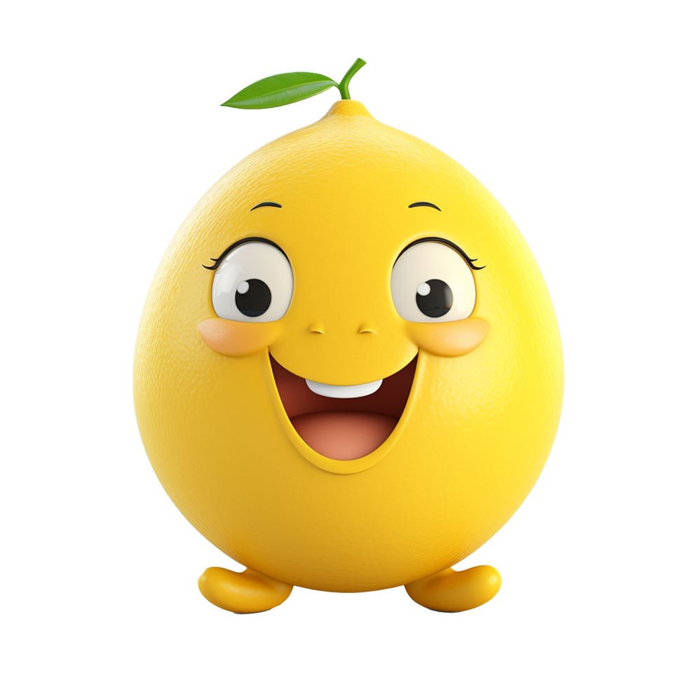 AI generated Lemon png isolated on transparent background