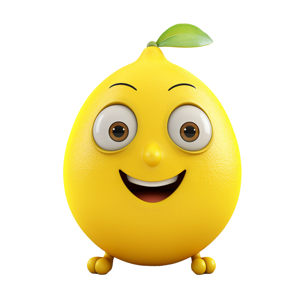 AI generated Lemon png isolated on transparent background