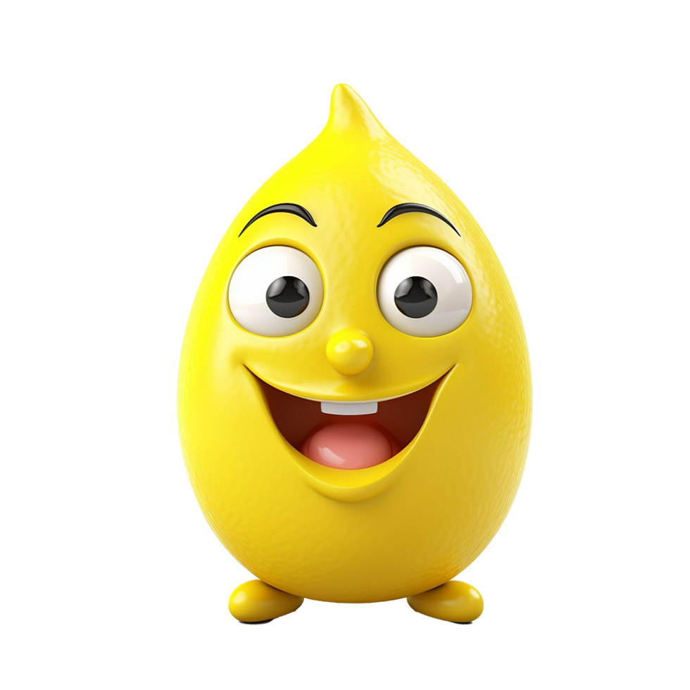 AI generated Lemon png isolated on transparent background